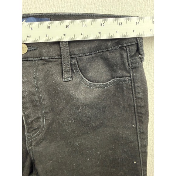 Hollister High Rise Flare Jeans Black Front Slit Soft Stretch 9L W29 L33 - Picture 6 of 8